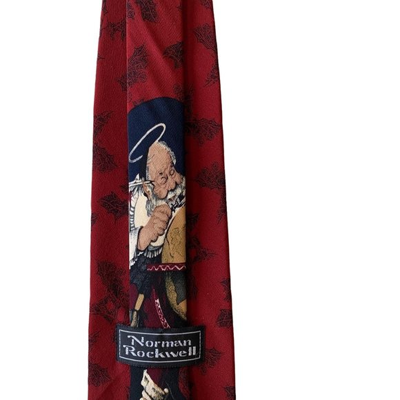 Vintage Norman Rockwell Silk Santa Tie - Picture 4 of 9